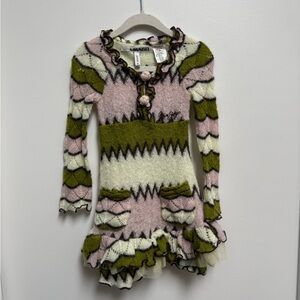 Miss60 Y2K toddler Pink and Green Knit dress